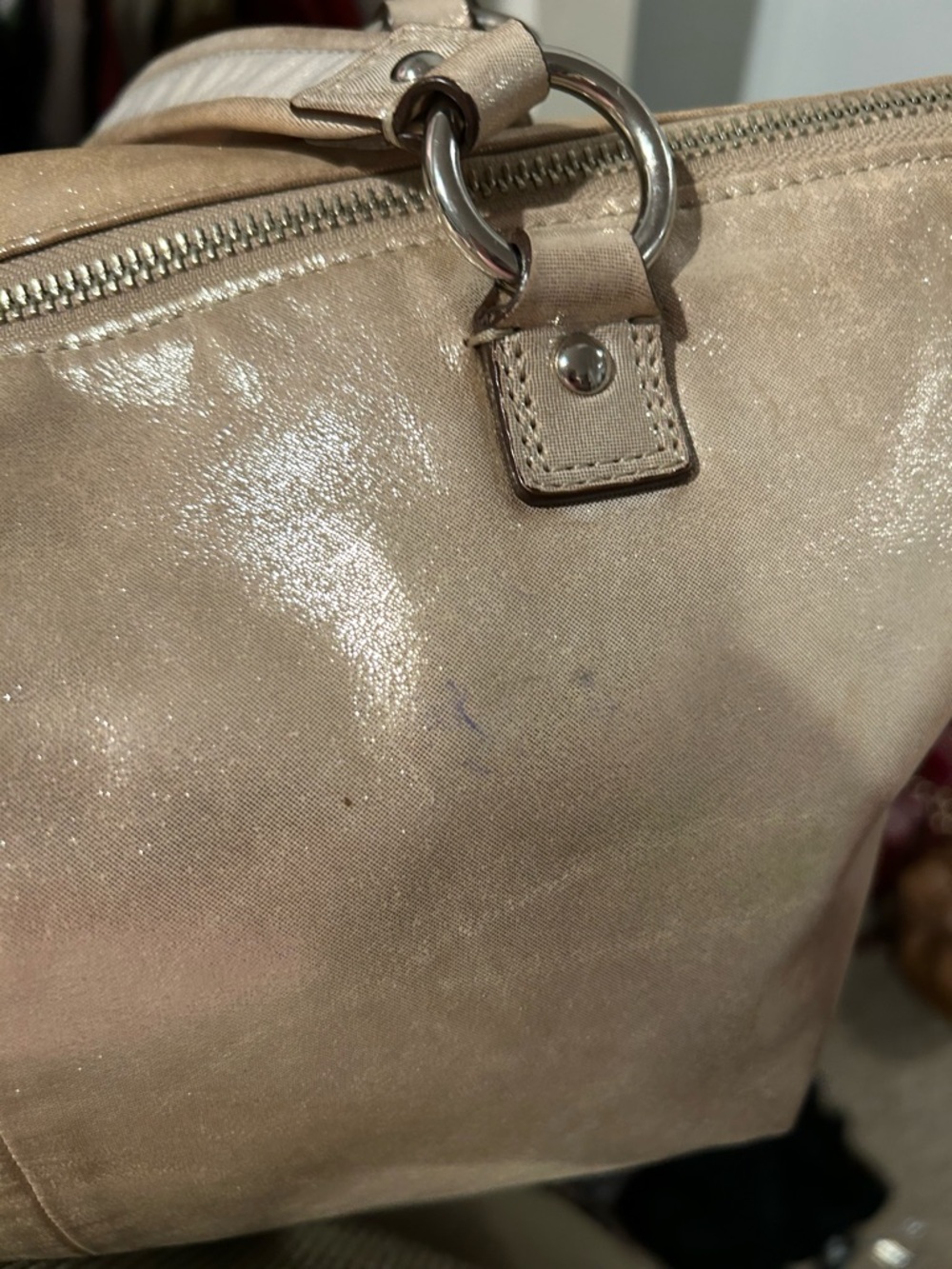 Coach Poppy Era Metallic Shoulder Bag Champagne Gold with Hang Tags 2012 - Picture 12 of 13
